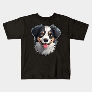 Cute Border Collie Dogs Funny Border Collie Kids T-Shirt